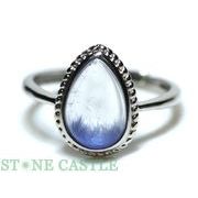 ☆一点物☆【リング】デュモルチライトインクォーツ (7A) しずく型 No.09