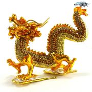 龍の置物 風水 龍 置物 風水龍 龍神 風水グッズ 開運グッズ 辰  (ラインストーン雲上五爪龍(Yタイプ))