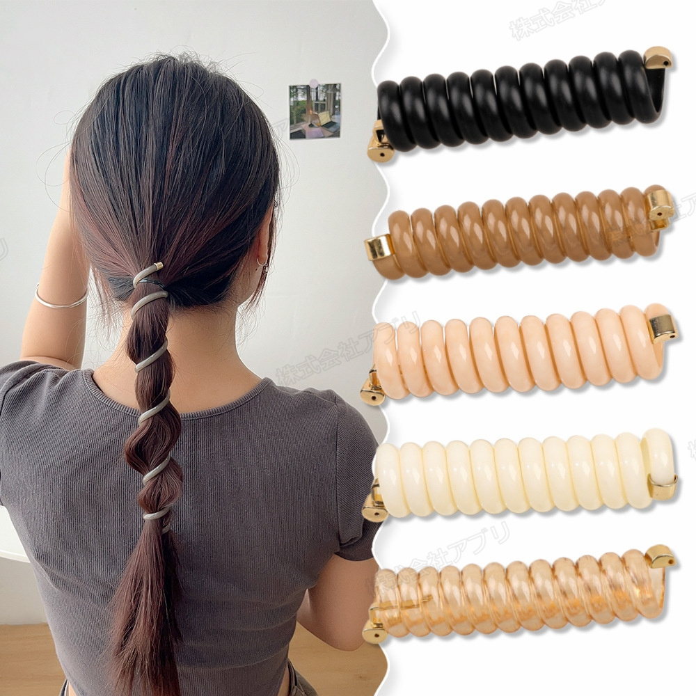 【全9色】ポニーアップ コイルフック ポニーフック 髪飾り ヘアアクセサリー Coil Hook 髪まとめ