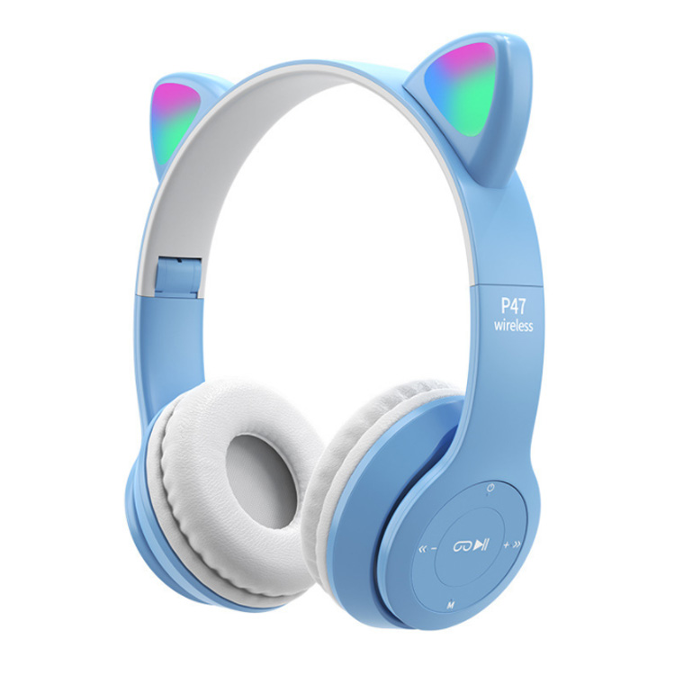 YOWU RGB 猫耳ヘッドホン 3G ワイヤレス 5.0 折りたたみ式