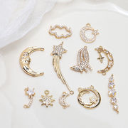 コネクター アクセサリーパーツ ジルコニア メタルチャーム ピアス ネックレス チャーム ハンドメイド 素材