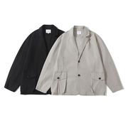 P18663メンズ カジュアル スーツ  2024秋新作 ブレザー 無地 長袖 ファッション