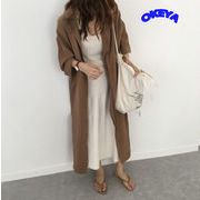 2024年秋新作 韓国風レディース服  コート ロング丈 着痩せ カジュアル　S#-4XL#