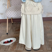 子供服　90~150cm　キッズパンツ　コーデュロイワイドパンツ　韓国キッズ服