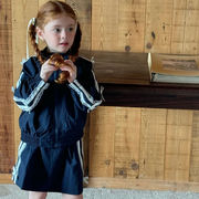 子供服　90~130cm　キッズジャケット＋スカート　レースリボン　韓国キッズ服