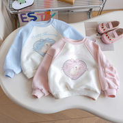 子供服　80~130cm　キッズトレーナー　リボンウサギ柄パーカー　韓国キッズ服