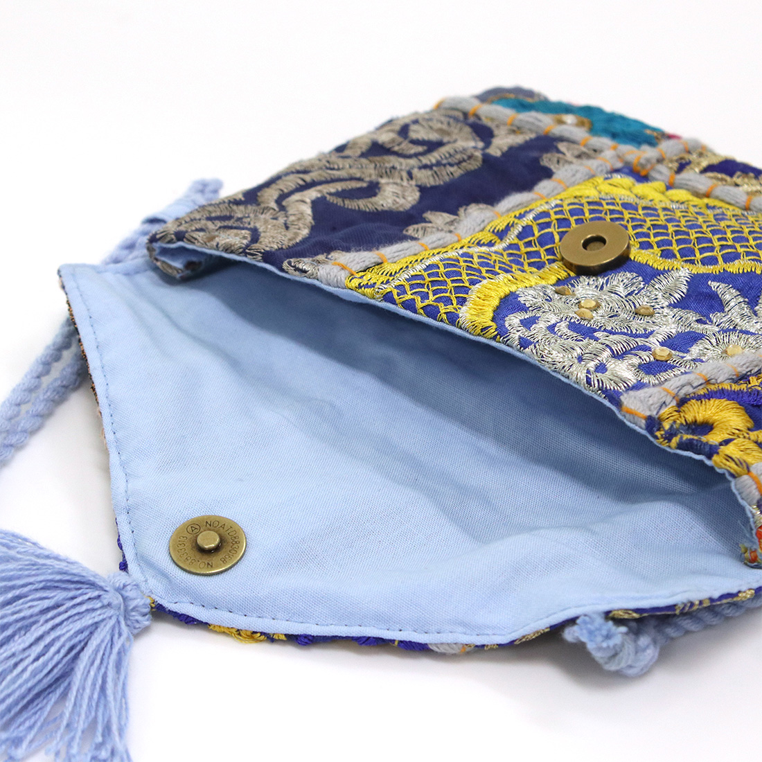 カンバディアパッチレター型ポシェット[ショルダーバッグインド刺繍