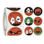 ハロウィン シール 丸   ラッピング 包装 ラベル 封印   可愛い ステッカー