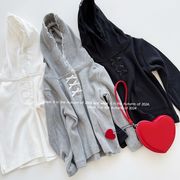 子供服　90~150cm　キッズTシャツ　レースフーディー　　韓国キッズ服