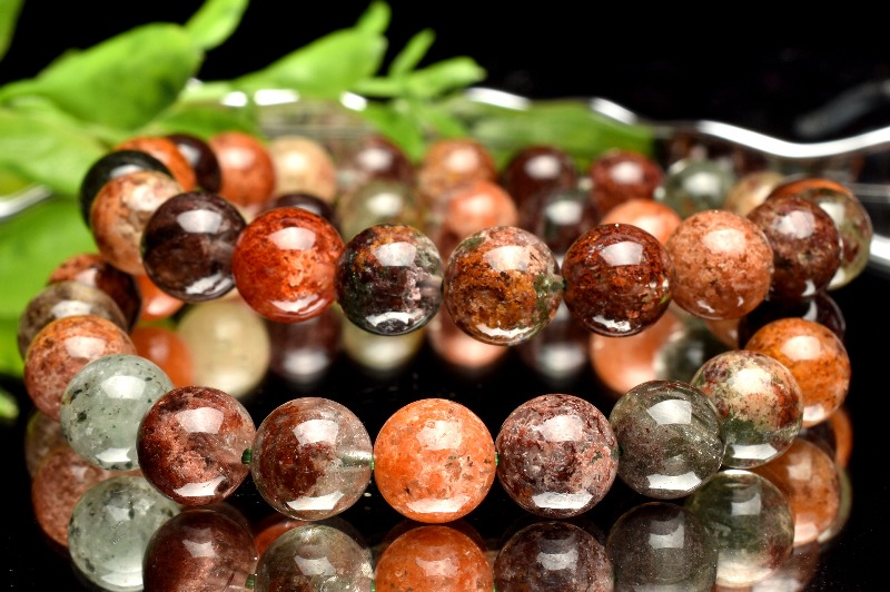 ☆癒し！2本セット！ガーデンクォーツブレスレット☆ No279 千層龍神