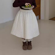 子供服　90~140cm　キッズスカート　キルディンロングスカート　韓国キッズ服