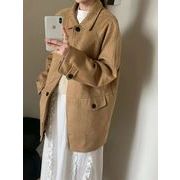 2024年INS秋冬新作　韓国風 気質 人気 おしゃれ　革ジャケット　コート　優雅