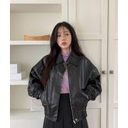2024年INS秋冬新作　韓国風 気質 人気 革ジャケット  カジュアル  おしゃれ　コート