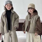 子供服　90~140cm　キッズジャケット　両面アウター　韓国キッズ服