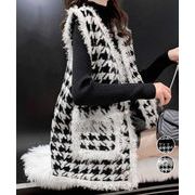 【日本倉庫即納】 ニットベスト モヘアタッチニットジレ秋冬