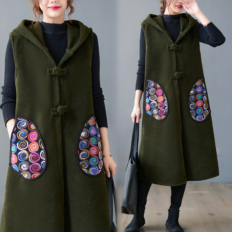 【 2024秋冬新作】レディースノースリーブ韓国風デザインコート大きいサイズカジュアル