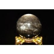【１点物】南アフリカ産◇金属シラー ブラックアクアマリン 21mm 丸玉(台座なし) スフィア _PB7320