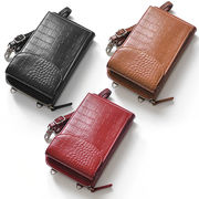 牛革クロコ型押し財布機能付きスマートフォンポーチ　No.3170■3色展開■レディースカラバリ牛革ポーチ