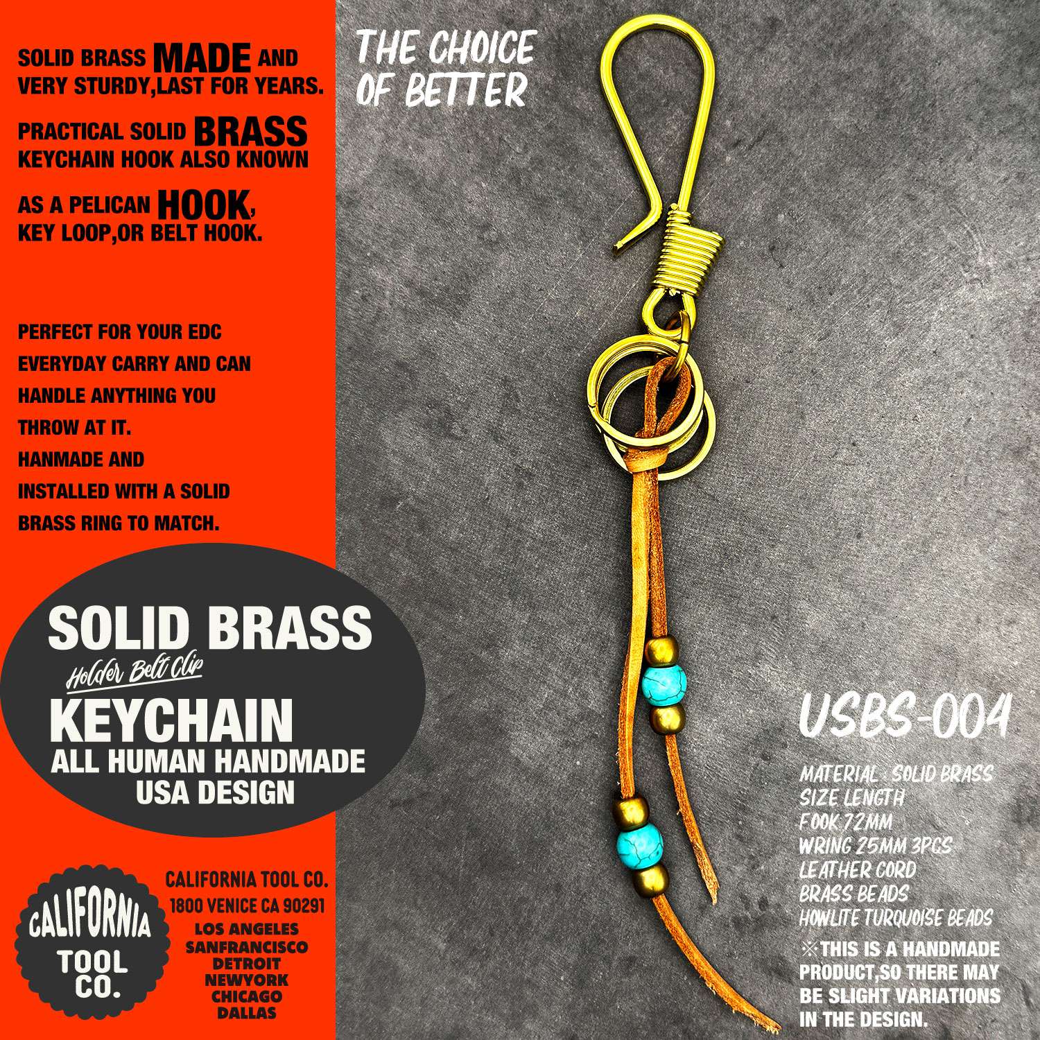 SOLID BRASS KEY CHAIN 真鍮 ブラス キーホルダー アメリカン アメカジ
