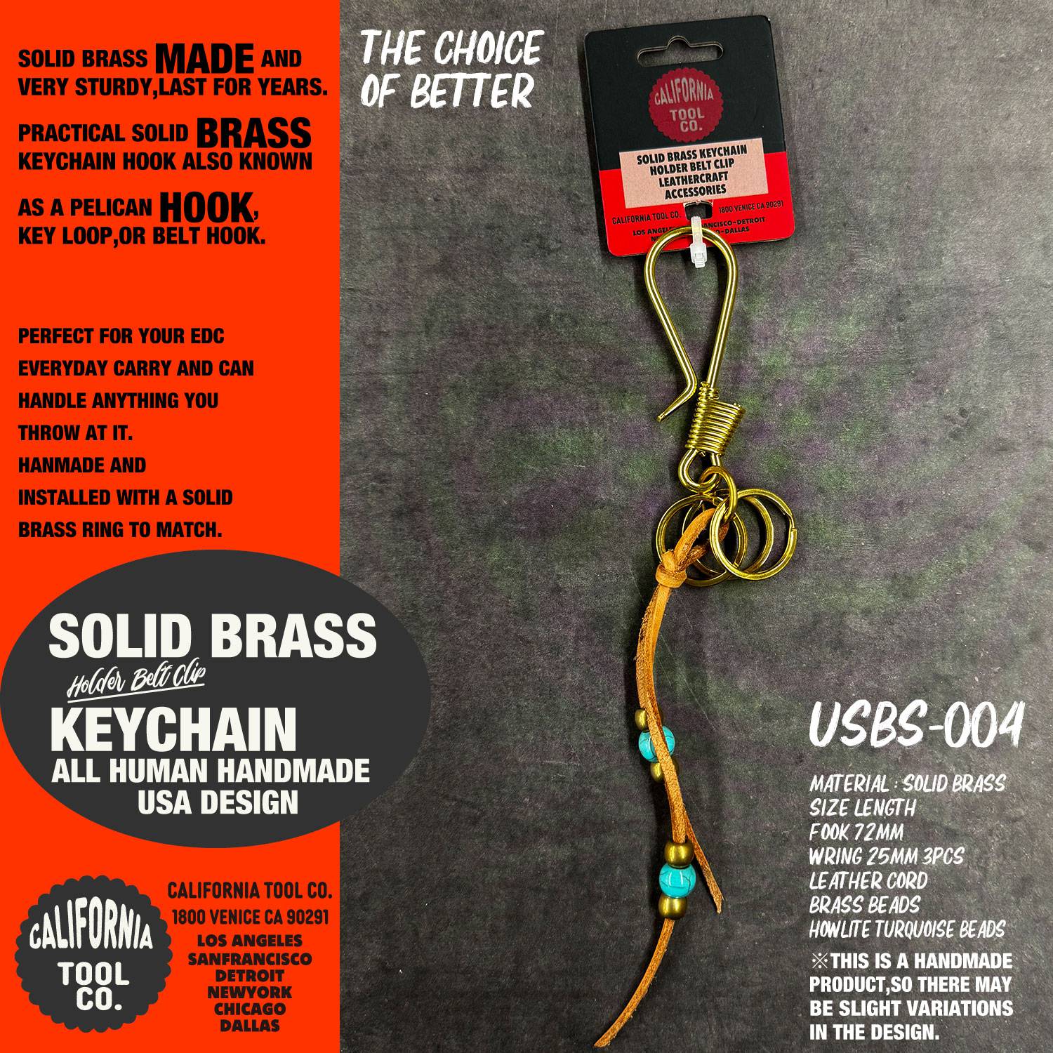 SOLID BRASS KEY CHAIN 真鍮 ブラス キーホルダー アメリカン アメカジ