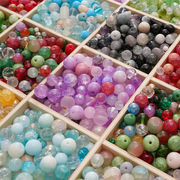 ガラス ビーズ 穴ありデコパーツDIY ビーズ  デコ素材 手芸材料 チェーンパーツ アクセサリーパーツ