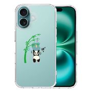 iPhone16 側面ソフト 背面ハード ハイブリッド クリア ケース パンダ apple は重い 笹と共に