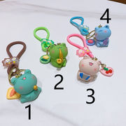 4色  コンサートカエルキーホルダー    ギターカエルキーホルダー   カエルアクセサリー   かわいいカエル