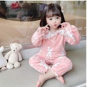 パジャマ 冬 柔らか おしゃれ   子供服 上下セット   厚手 長ズボン ルームウェア 部屋着 モコモコ 暖かい