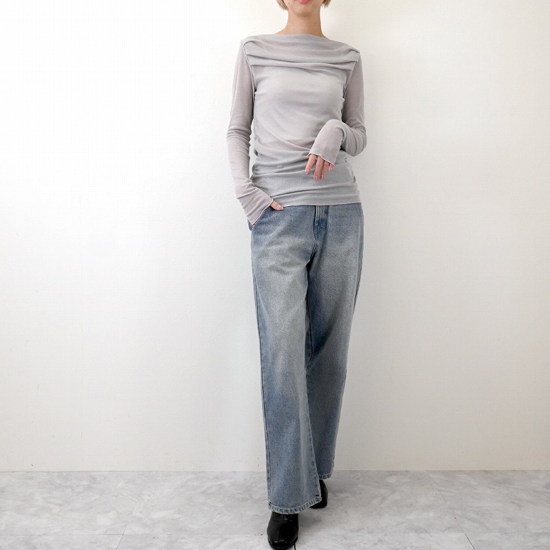 オフショル トップス ▽SALE▽シアーリブ オフショルダー トップス(32181) | 卸売