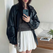 今季マストバイ  INS 新作  レトロ 人気   防寒 設計感   PU  チェスターコート