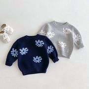 全2色[80-130cm]  女の子男の子 ラウンドネック ニットトップス セーター クリスマス 秋冬 キッズ 子供服