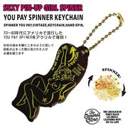 SEXYな アクリル YOUPAY スピナー キーチェーン　ピンナップガール　アメリカン雑貨　キーホルダー