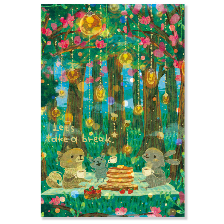 くっこさん専用(封入ポストカード、ピンク5、黒髪ロング5、泡1)(本体なし) お花がいっぱい！ポストカード（封筒付き）│桜と黒パグ