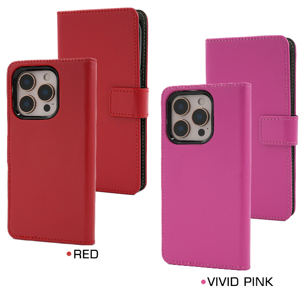 iPhone 16 Pro用】カラーレザー手帳型ケース カラフルな6色展開 iPhone 16 Pro用】カラーレザー手帳型ケース カラフルな6色展開