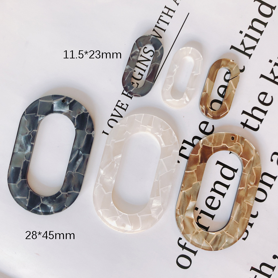 アクリル パーツ プレートパーツ だ円 サークル デコパーツ プラスチック マーブル アクセサリーパーツ DIY