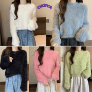 レディース服　トップス　セーター　お出かけ　ふわふわ　カジュアル　韓国風　2025年春秋新作　5色展開