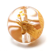 ≪特価品/国内在庫≫クォーツ水晶 丸玉朱雀ビーズ 約12mm