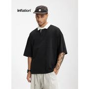 メンズファッション 無地 半袖 ポロシャツ 男女兼用 カジュアル トップス 春夏 2025新作★全3色