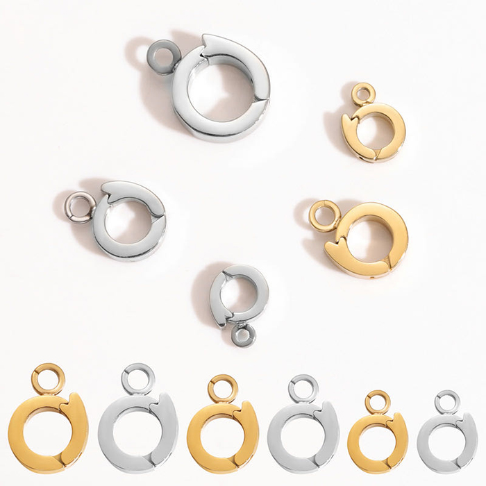 ステンレス304 クリッカー 1個 開閉式 バチカン 金具 ハンドメイド 材料 ペンダントトップ ネックレス