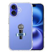 iPhone16 側面ソフト 背面ハード ハイブリッド クリア ケース マイク ヴォーカル