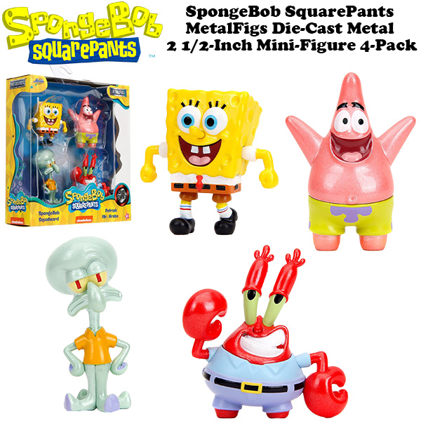 METALFIGS Diecast Figure SPONGE BOB 4-Pack【スポンジボブ