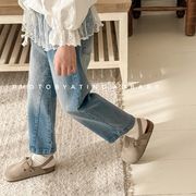 2025春新作 韓国風子供服チュチュ重ね着スカート＆デニムロングパンツ 80-130cm