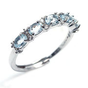 アクアマリン aquamarine  SV925 リング 指輪 サイズフリー