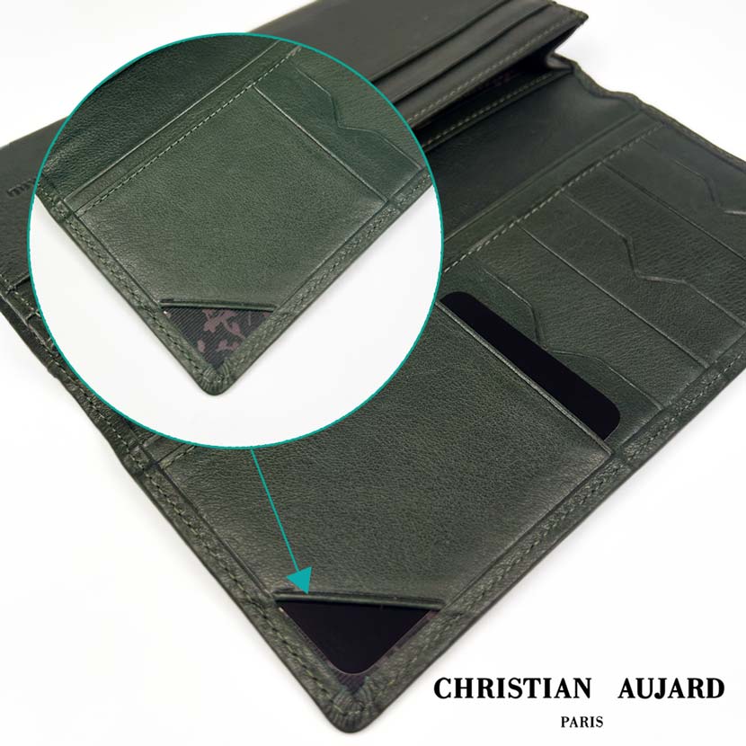 全3色 christian aujard クリスチャン オジャール 本革 スリム 札入れ