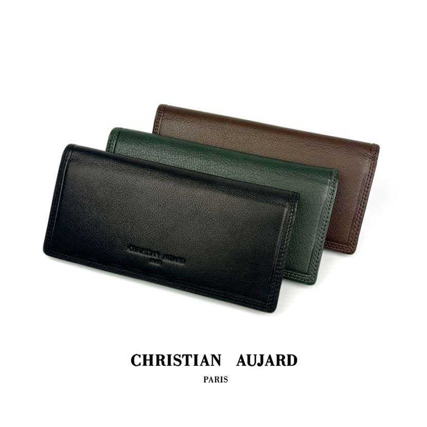 全3色 christian aujard クリスチャン オジャール 本革 スリム 札入れ