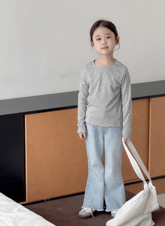 2025春夏子供服 カジュアル系 花柄 インナーシャツ ガールズ服 トップス 長袖Ｔシャツ[90~150cm]