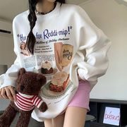 【秋服】韓国風レディース服　　カジュアル　体型カバー　パーカー