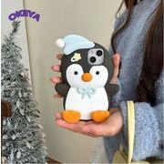 スマホケース iPhone16promax/15 アイフォンケース iPhone 14pro max XR リボン 可愛い　ペンギン