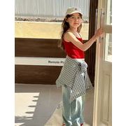 【2025春夏新作】韓国風子供服 ベビー服 キッズ服 可愛い女の子 ノースリーブ キャミソール