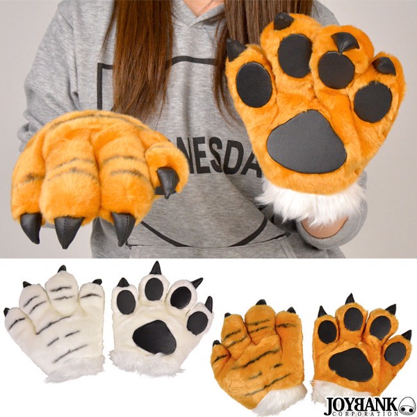 タイガーグローブ【手袋/トラ/もふもふ/虎/アニマル/ハロウィン/仮装/けもの】